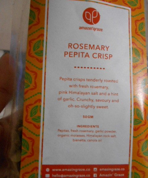 Snackin’ On Amazin’ Graze Rosemary Pepita Crisp