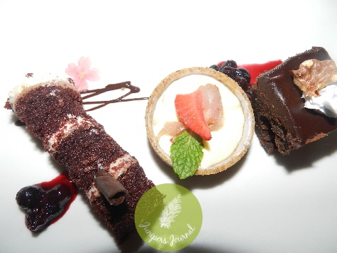 Chocolate Brownie, Lychee Cheese Tart, Red Velvet