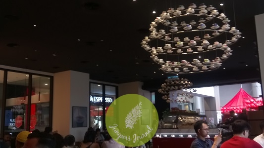 Look upwards and you will see dozens of little Illy cups