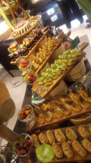 Assortment of eclairs