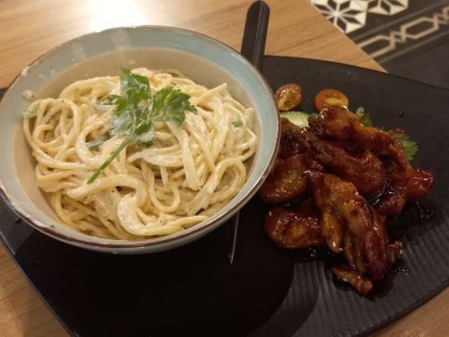 Teriyaki Chicken + Carbonara