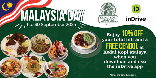 Celebrate Malaysia Day With inDrive And Kedai Kopi Malaya — Enjoy Local Favourites W ith Exclusive Rewards